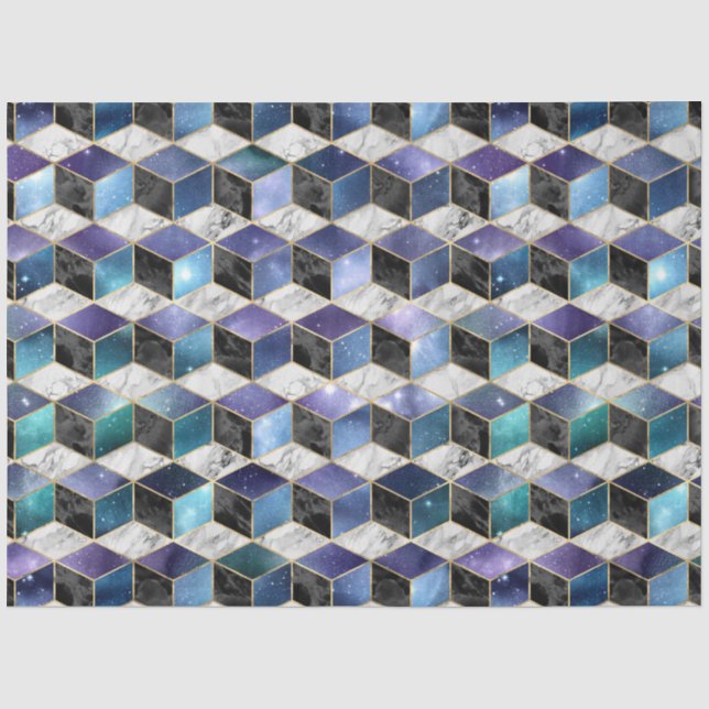 Design der isometrischen Galaxy-Serie 12 Seidenpapier (Vorderseite)