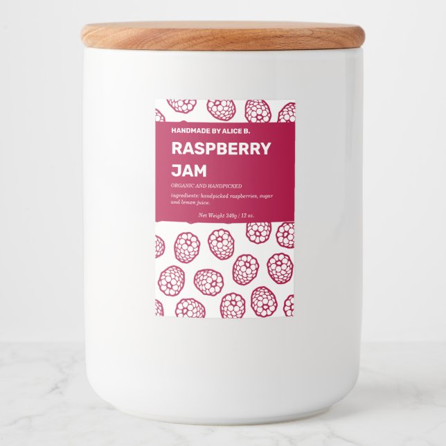 Design der Jam Jar Label-Verpackung Lebensmitteletikett (Vorderseite)