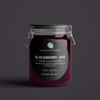 Design der Jam Jar Label-Verpackung
