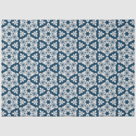 Design der japanischen Blume in Blau und Weiß Seidenpapier