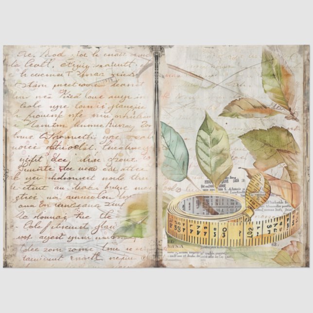Design der Junk Journal-Serie #2 Seidenpapier (Vorderseite)