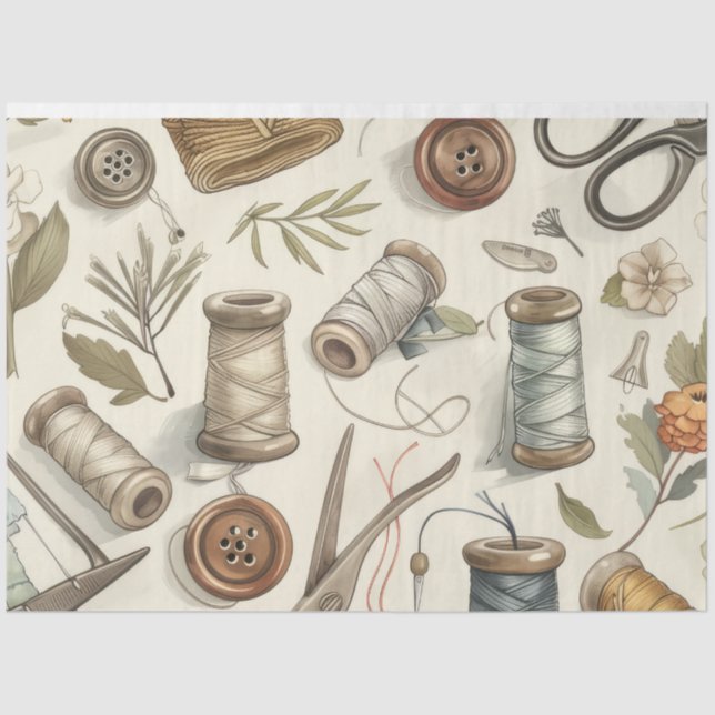 Design der Junk Journal-Serie #4 Seidenpapier (Vorderseite)