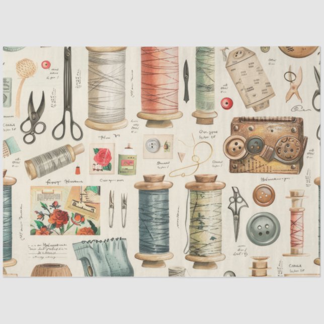 Design der Junk Journal-Serie 6 Seidenpapier (Vorderseite)