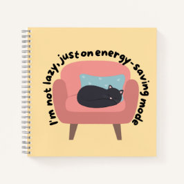 Design der Katze im Energiemodus rettend - gemütli Notizbuch