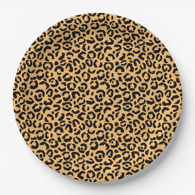 Design der klassischen Leopard-Serie 14 Pappteller (Vorderseite)
