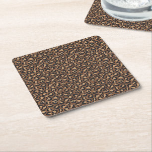 Design der klassischen Leopard-Serie 7 Rechteckiger Pappuntersetzer