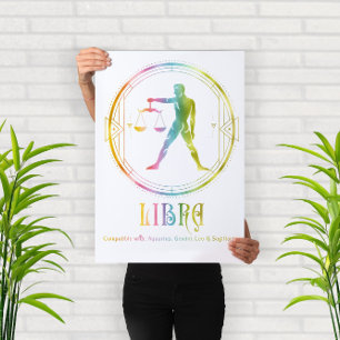 Design der Kompatibilität von Zodiac Libra Poster