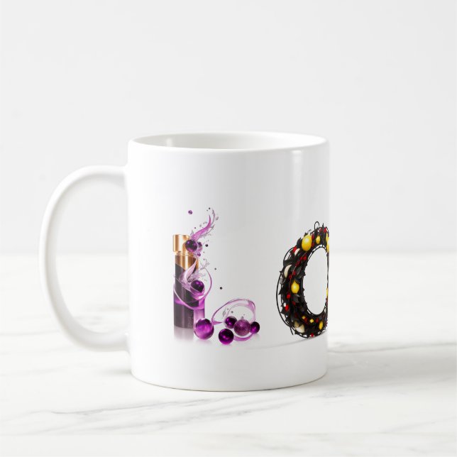 Design der kreativen LIEBE Kaffeetasse (Links)
