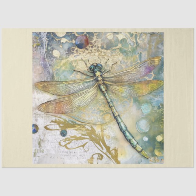 Design der künstlerischen Dragonfly-Serie #3 Seidenpapier (Vorderseite)