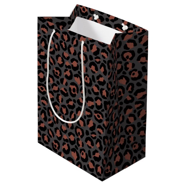 Design der Leopard-Serie 2 Mittlere Geschenktüte (Rückseite Schrägansicht)
