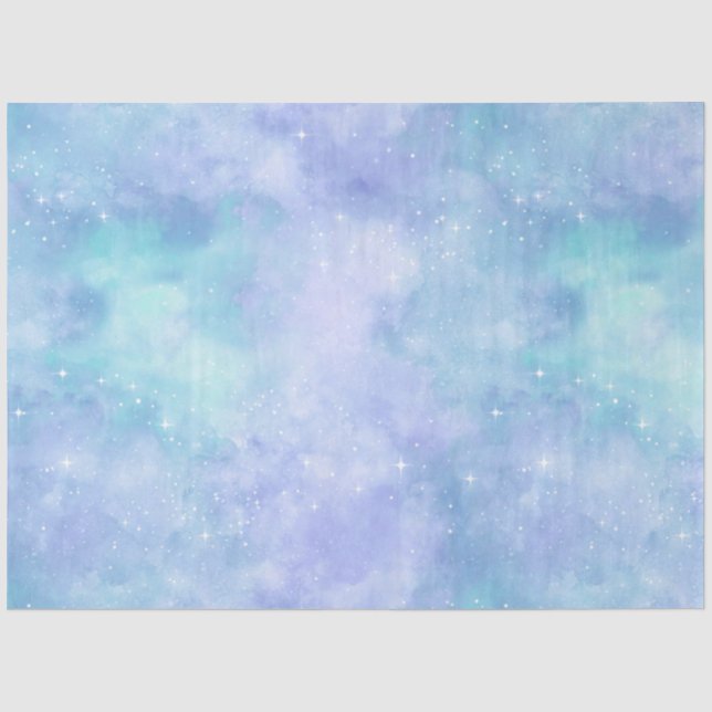 Design der Light Blue Galaxy Serie 10 Seidenpapier (Vorderseite)