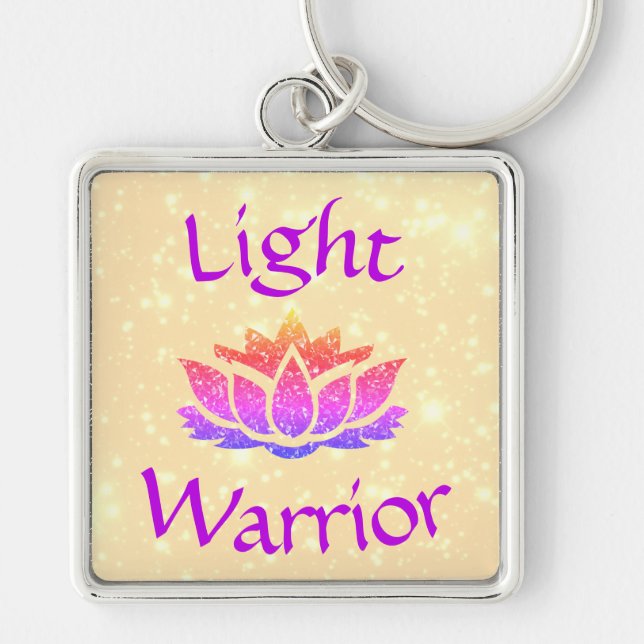 Design der Light Warrior Lotus Blume Schlüsselanhänger (Vorne)
