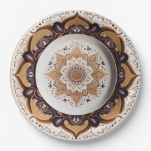 Design der lila Boho-Chic-Porzellan-China