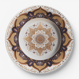 Design der lila Boho-Chic-Porzellan-China Pappteller