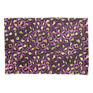 Design der lila und Gold Leopard-Serie 1 Kissenbezug