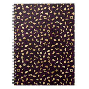 Design der lila und Gold Leopard-Serie 2 Notizblock