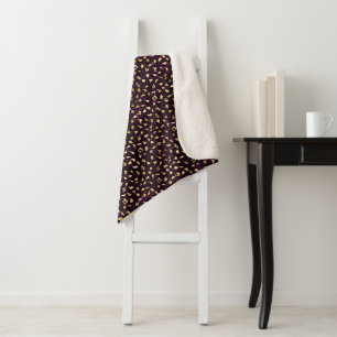 Design der lila und Gold Leopard-Serie 2 Sherpadecke