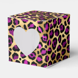 Design der lila und Gold Leopard-Serie 4 Geschenkschachtel