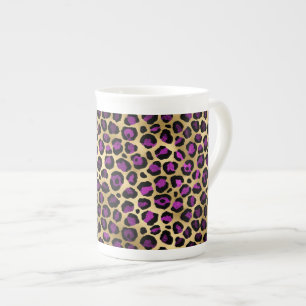 Design der lila und Gold Leopard-Serie 4 Prozellantasse