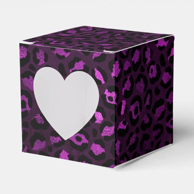 Design der lila und Gold Leopard-Serie 5 Geschenkschachtel (Vorderseite)