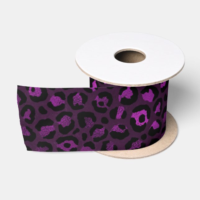 Design der lila und Gold Leopard-Serie 5 Satinband (Spule)
