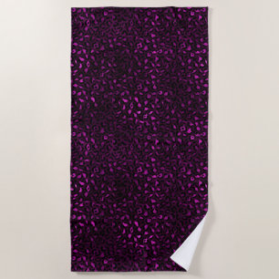 Design der lila und Gold Leopard-Serie 5 Strandtuch