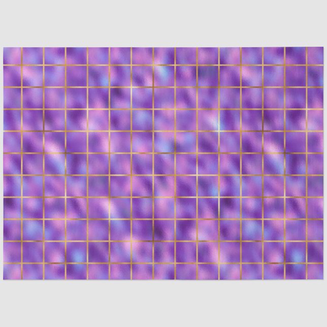 Design der lila und Gold-Serie 3 Seidenpapier (Vorderseite)