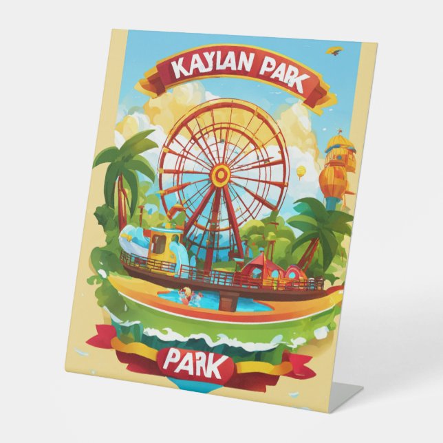Design der Logos für den Kalyan Amusement Park - V Sockelschild (Vorderseite)