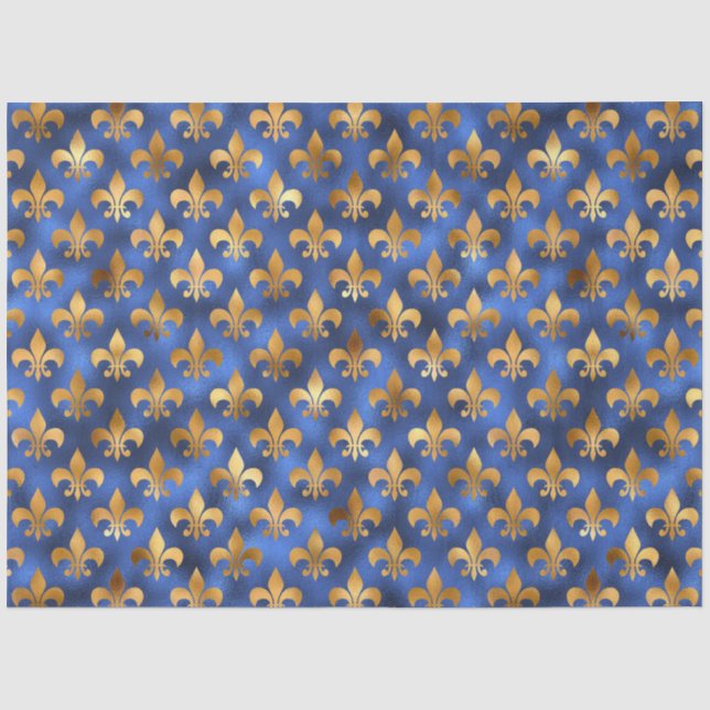Design der Luxus-Blue- und Gold-Serie 19 Seidenpapier (Vorderseite)