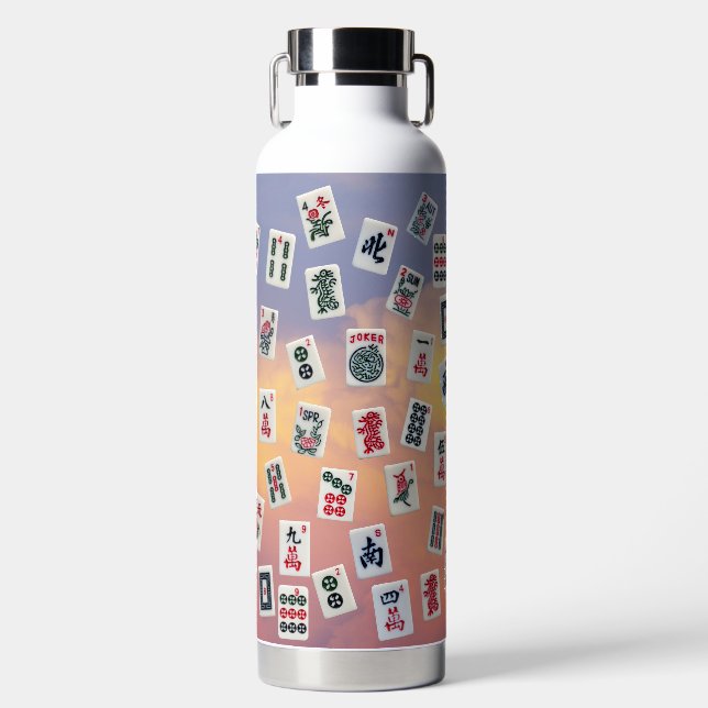 Design der MahJongg-Fliesen Trinkflasche (Vorderseite)