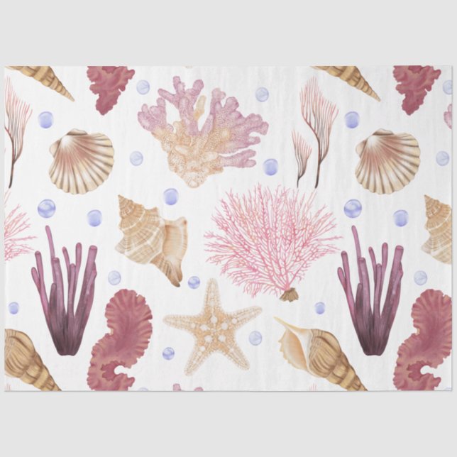 Design der maritimen Life-Serie 23 Gewebepapier Seidenpapier (Vorderseite)