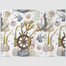 Design der maritimen Life-Serie 24 Gewebepapier