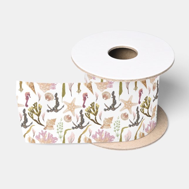 Design der maritimen Life-Serie 34 Satinband (Spule)