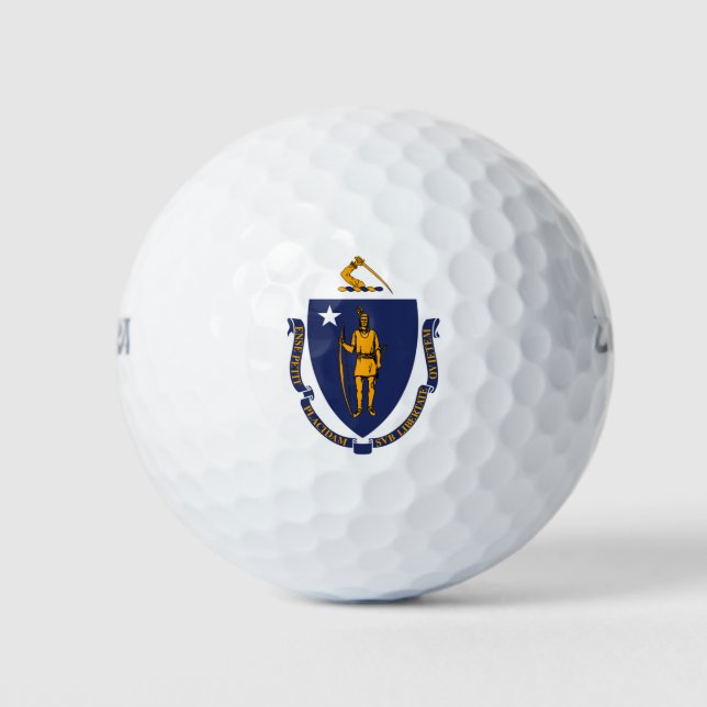 Design der Massachusetts-Staatsflagge Golfball (Vorderseite)