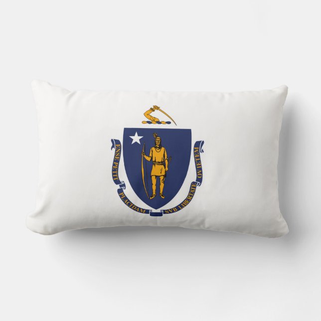 Design der Massachusetts-Staatsflagge Lendenkissen (Vorderseite)