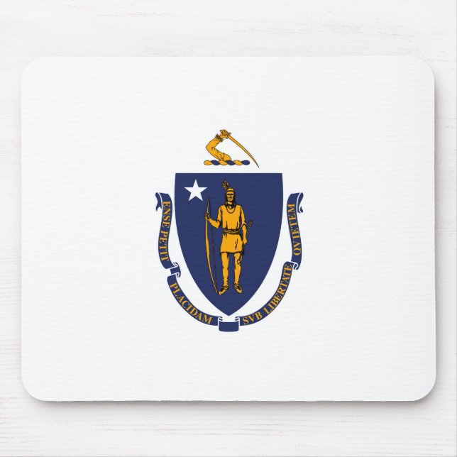 Design der Massachusetts-Staatsflagge Mousepad (Vorne)