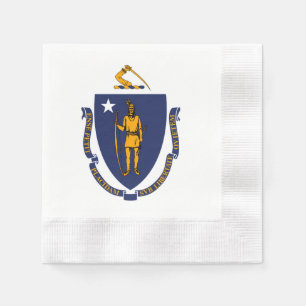 Design der Massachusetts-Staatsflagge Serviette