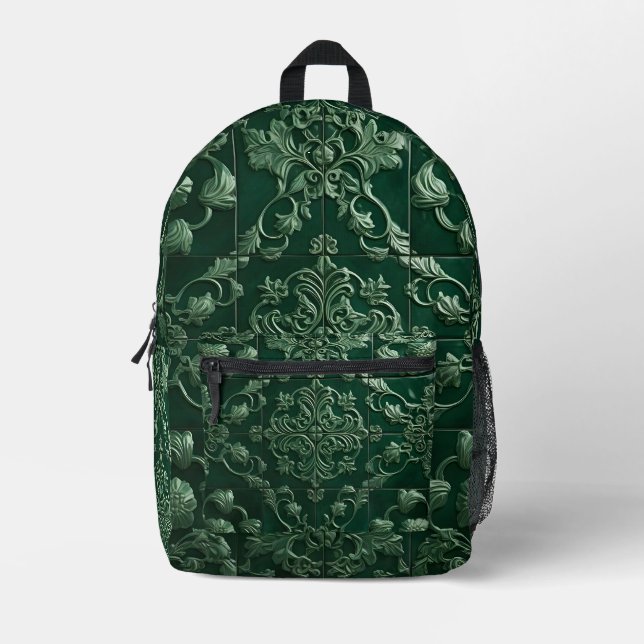 Design der mediterranen Keramik Bedruckter Rucksack (Vorderseite)