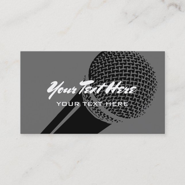 Design der Mikrofon-Visitenkarten-Vorlage Visitenkarte (Vorderseite)