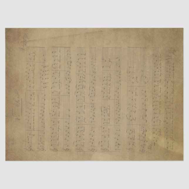 Design der Musik- und Rose 10 Seidenpapier (Vorderseite)