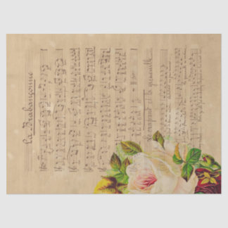 Design der Musik- und Rose 13 Seidenpapier