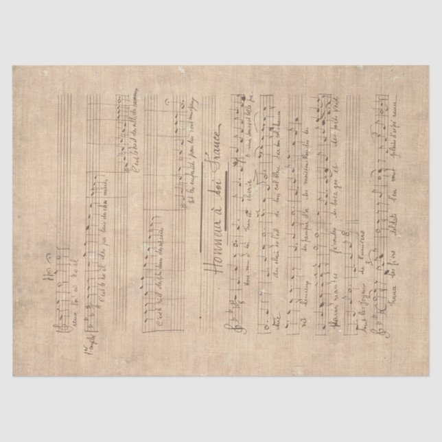 Design der Musik- und Rose 14 Seidenpapier (Vorderseite)