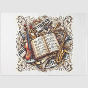 Design der Musiknoten 12 Seidenpapier