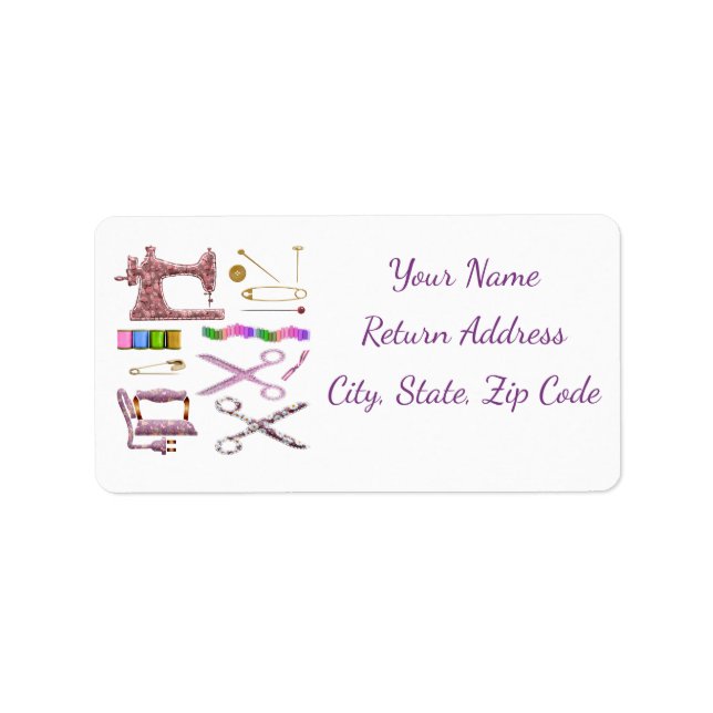 Design der Nähhandbekleidung personalisieren der A Adressaufkleber (Vorne)