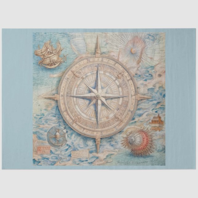 Design der Nautic Compass Series 4 Seidenpapier (Vorderseite)