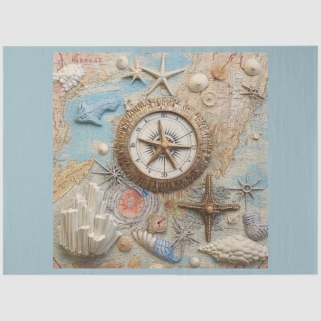 Design der Nautic Compass Series 7 Seidenpapier (Vorderseite)