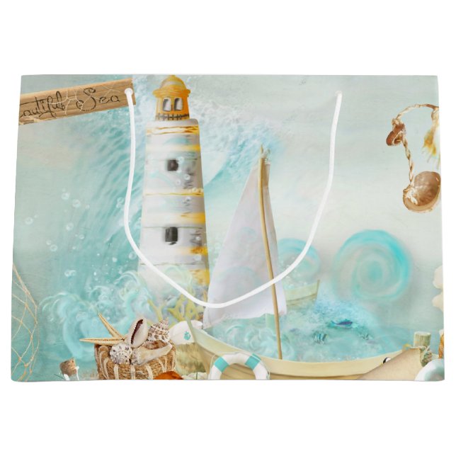 Design der Nautical Series 11 Große Geschenktüte (Vorderseite)