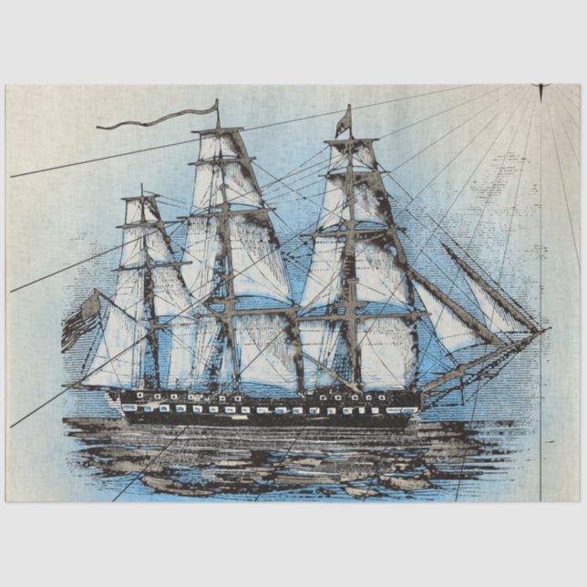 Design der Nautischen Serie 14 Seidenpapier (Vorderseite)