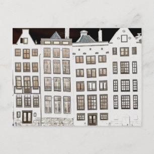 Design der niederländischen Kanalhäuser Postkarte