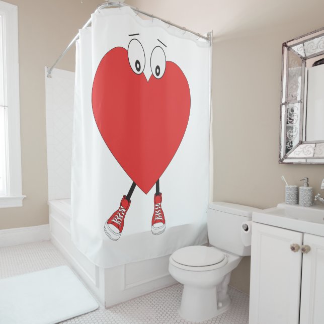 Design der Niedlichen Liebe in der Herzform Duschvorhang (Beispiel)